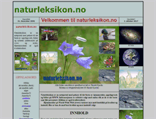Tablet Screenshot of naturleksikon.no